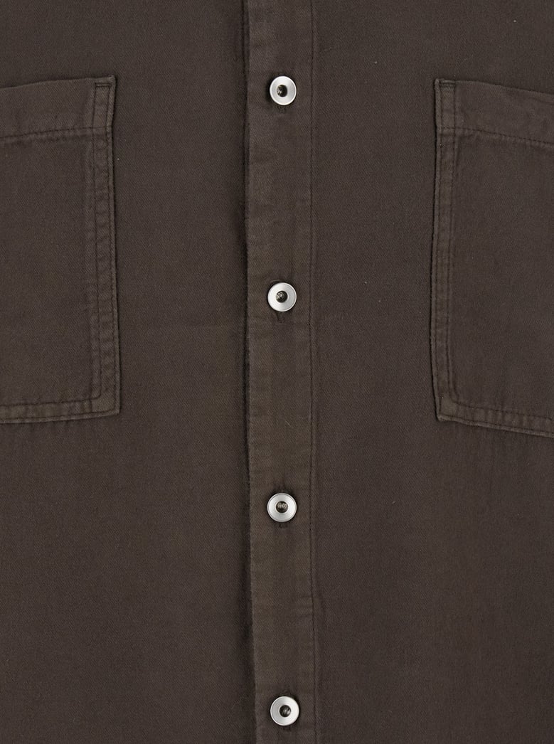 brown classic collar shirt with lace detail by Selfnex