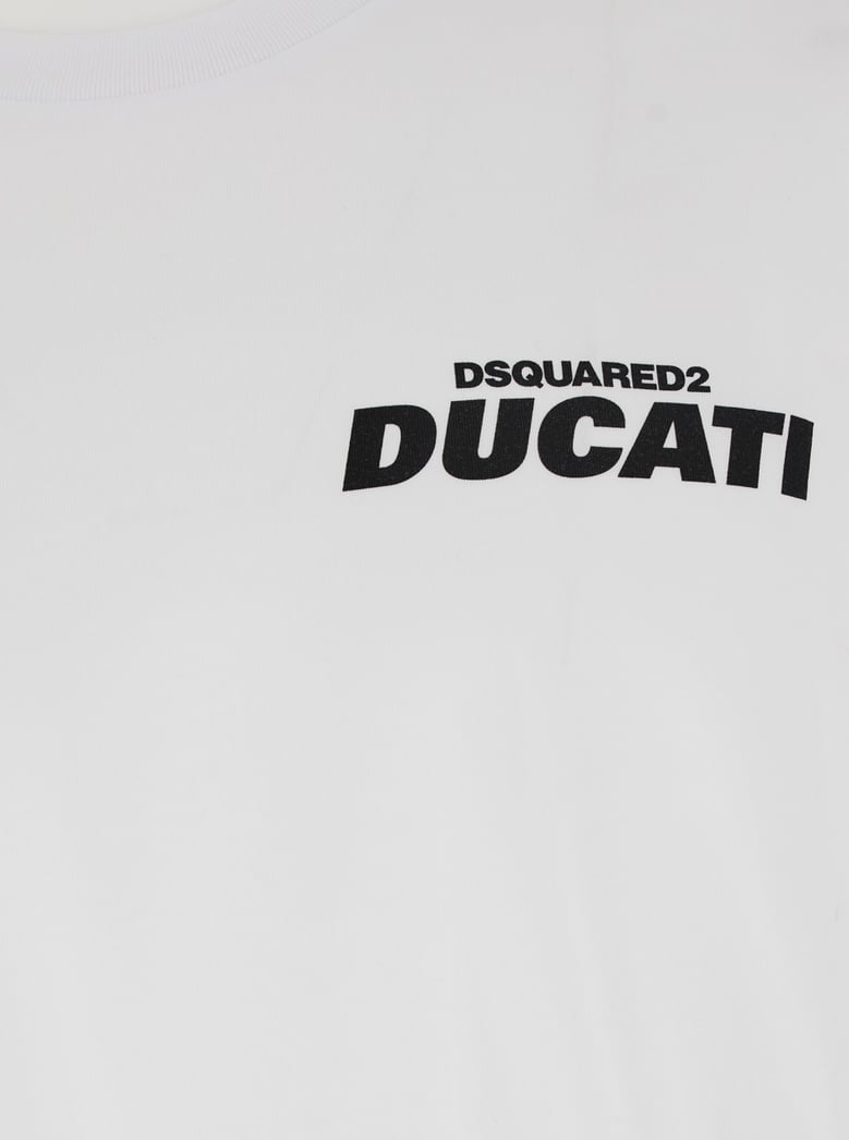 ducati x d2 white t-shirt with logo by Selfnex
