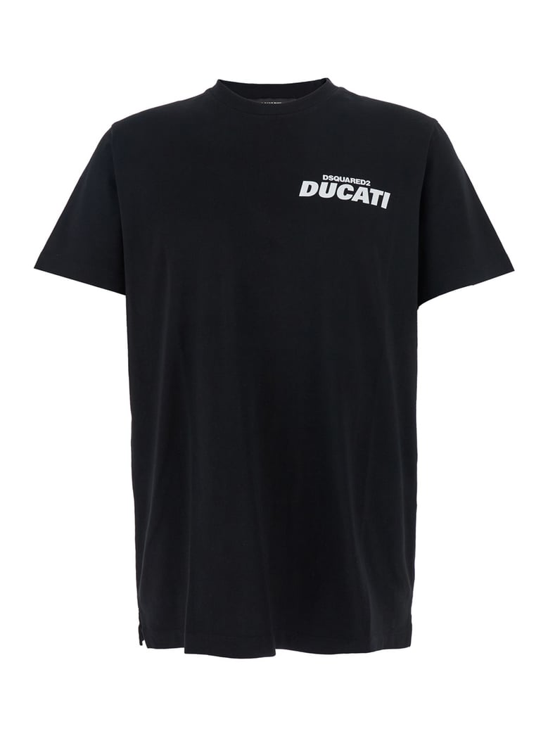 ducati x d2 black t-shirt with logo by Selfnex