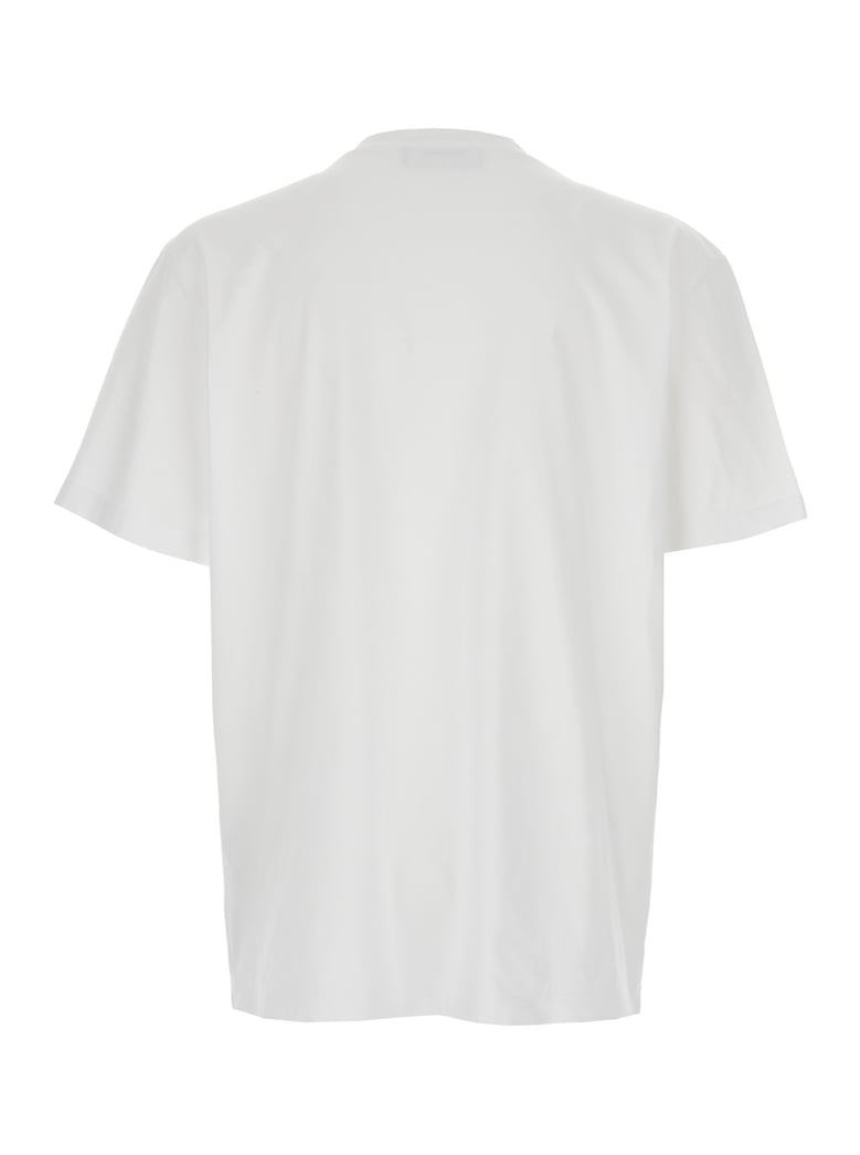 white crewneck t-shirt with logo by Selfnex