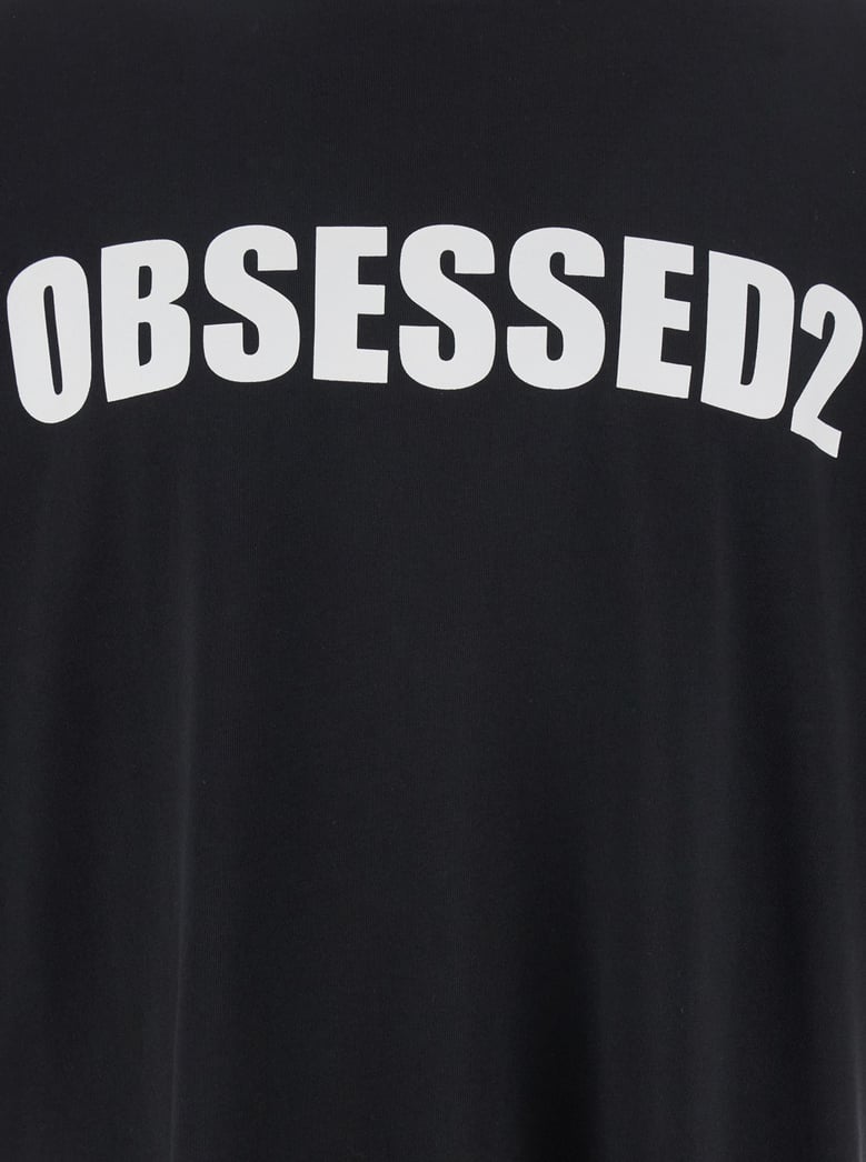 black crewneck t-shirt with logo by Selfnex