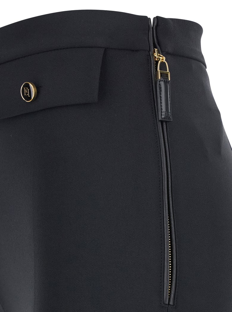 black trousers with flap pockets by Selfnex