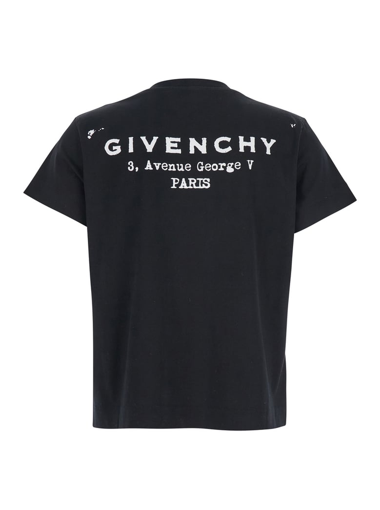 black crewneck t-shirt with logo by Selfnex
