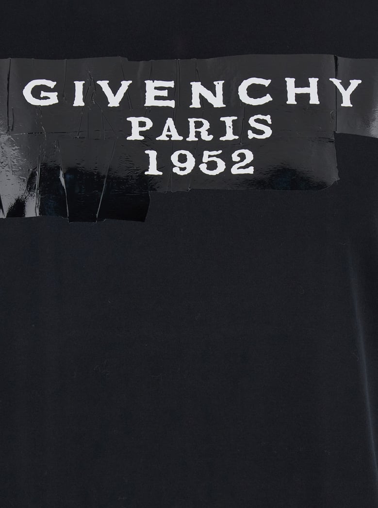 black cotton t-shirt with logo by Selfnex