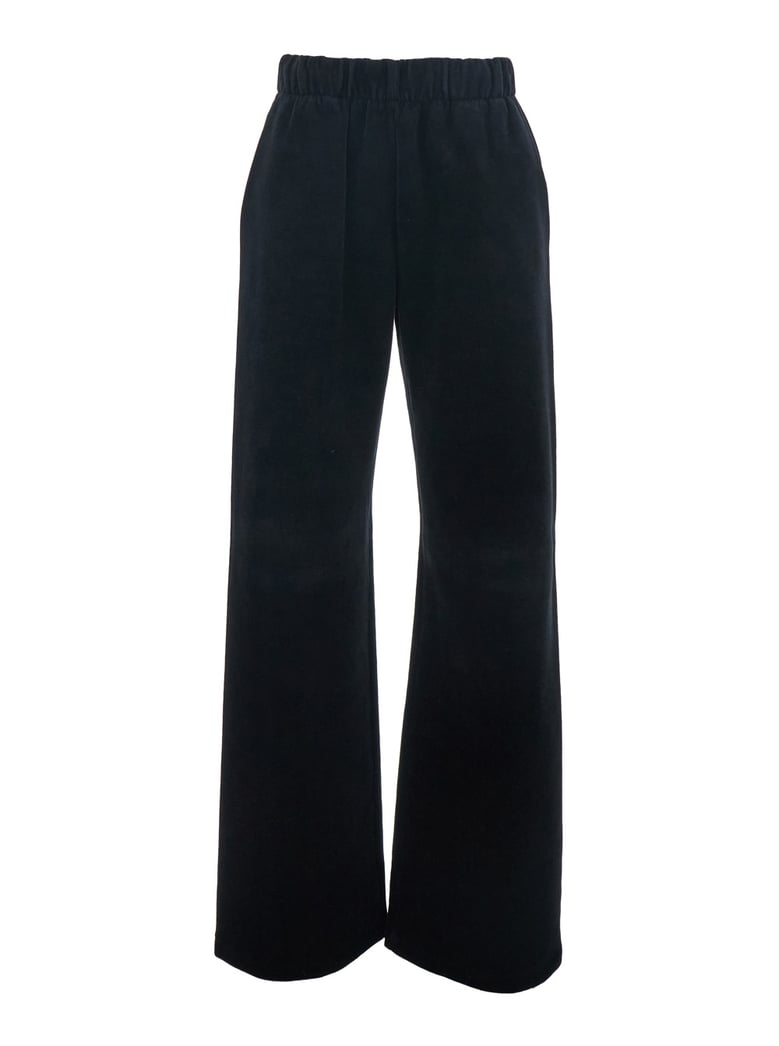 black jogger pants with elastic waistband by Selfnex