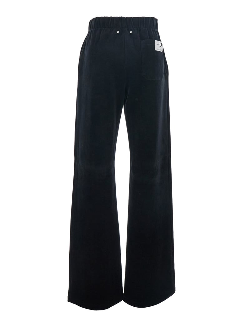 black jogger pants with elastic waistband by Selfnex