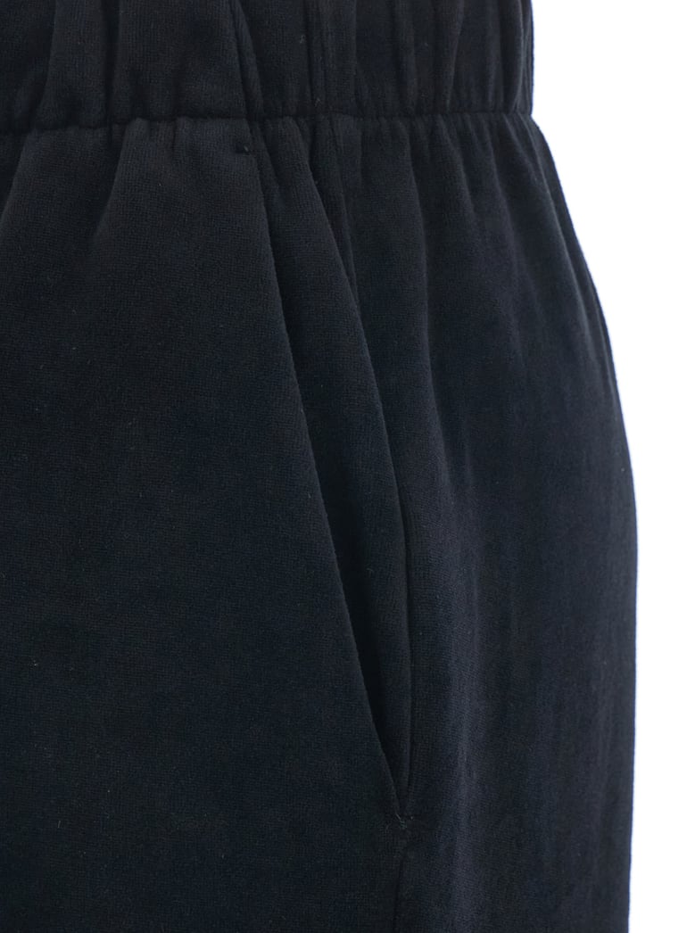 black jogger pants with elastic waistband by Selfnex
