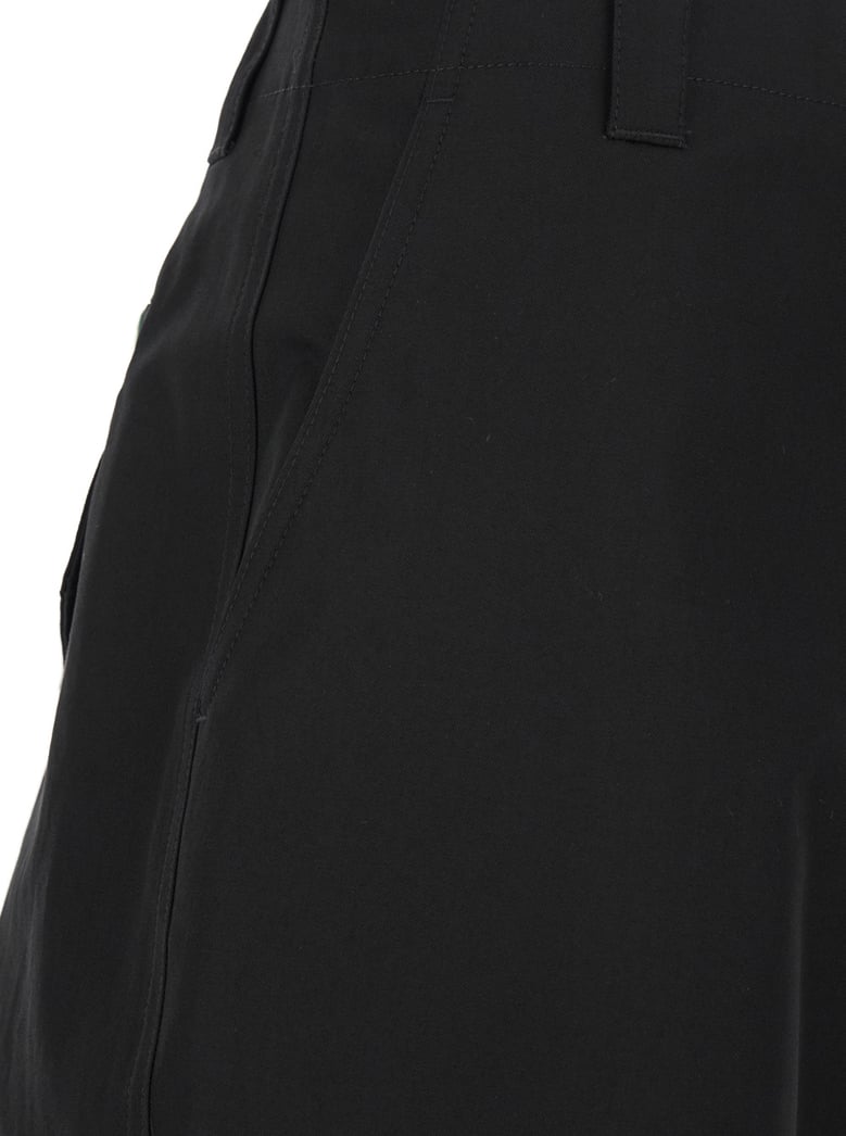black cotton pants with web detail by Selfnex