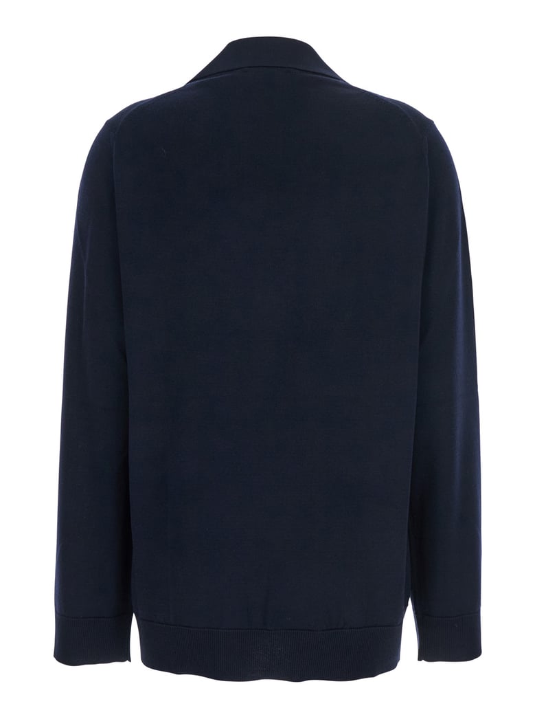 blue polo collar sweater with gg logo by Selfnex