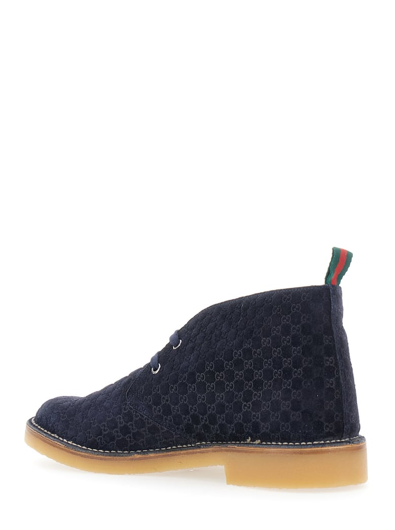 blue ankle boots with web detail by Selfnex