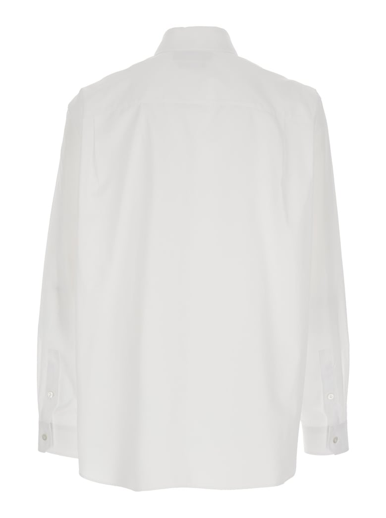 white cotton shirt with classic collar by Selfnex