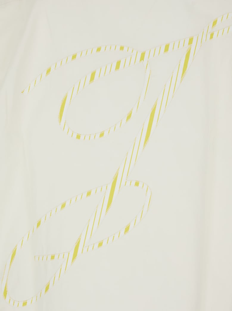 white shirt with maxi j logo by Selfnex
