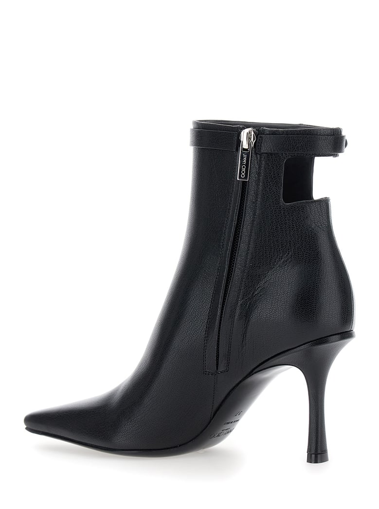 black ankle boots with knot detail by Selfnex