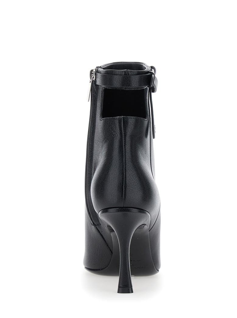 black ankle boots with knot detail by Selfnex