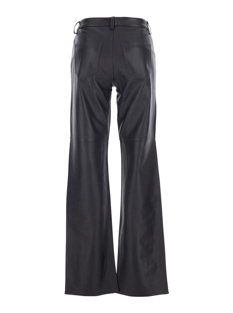 brown pants with leather belt loops by Selfnex