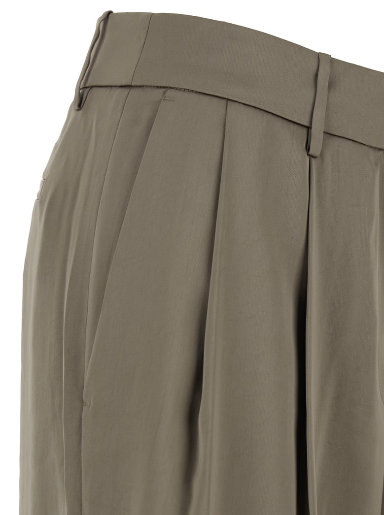 brown wide leg tech fabric pants by Selfnex