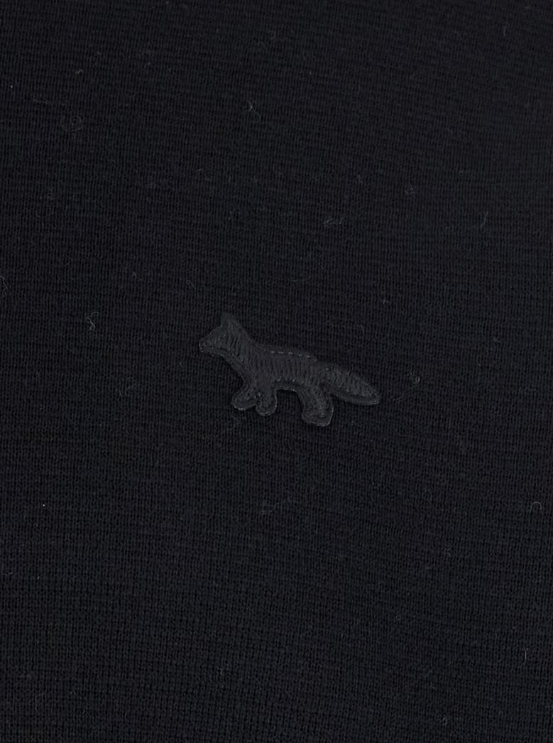 black crew neck sweater with fox patch by Selfnex