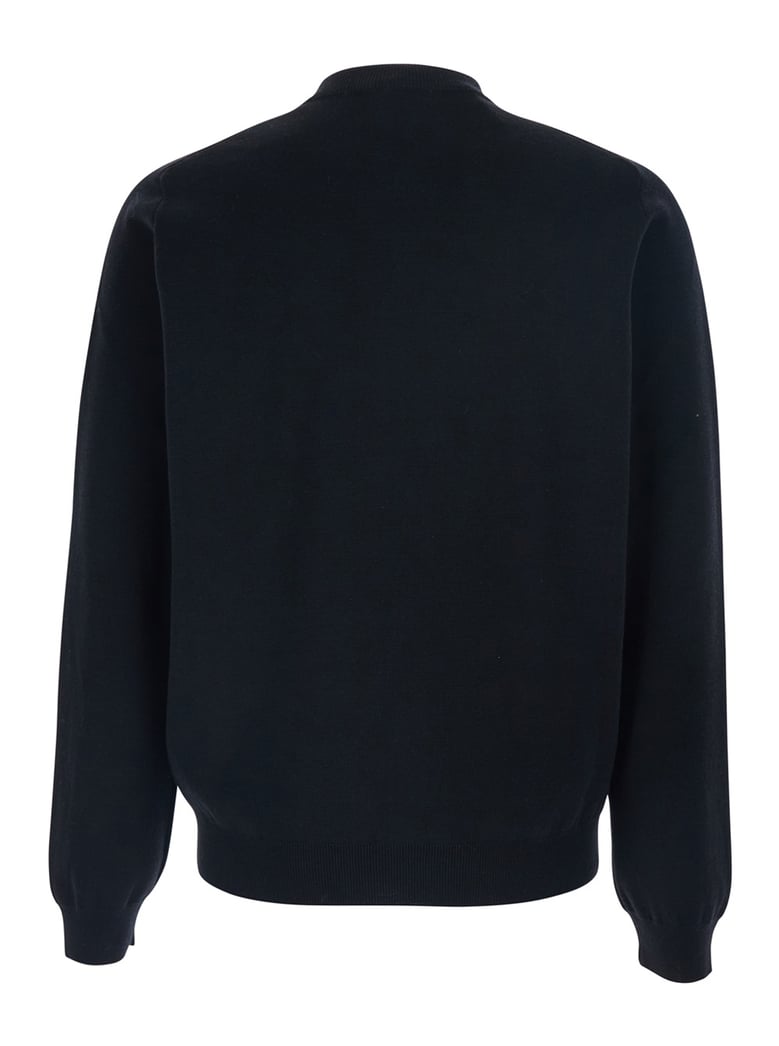 black wool sweatshirt with high neck by Selfnex