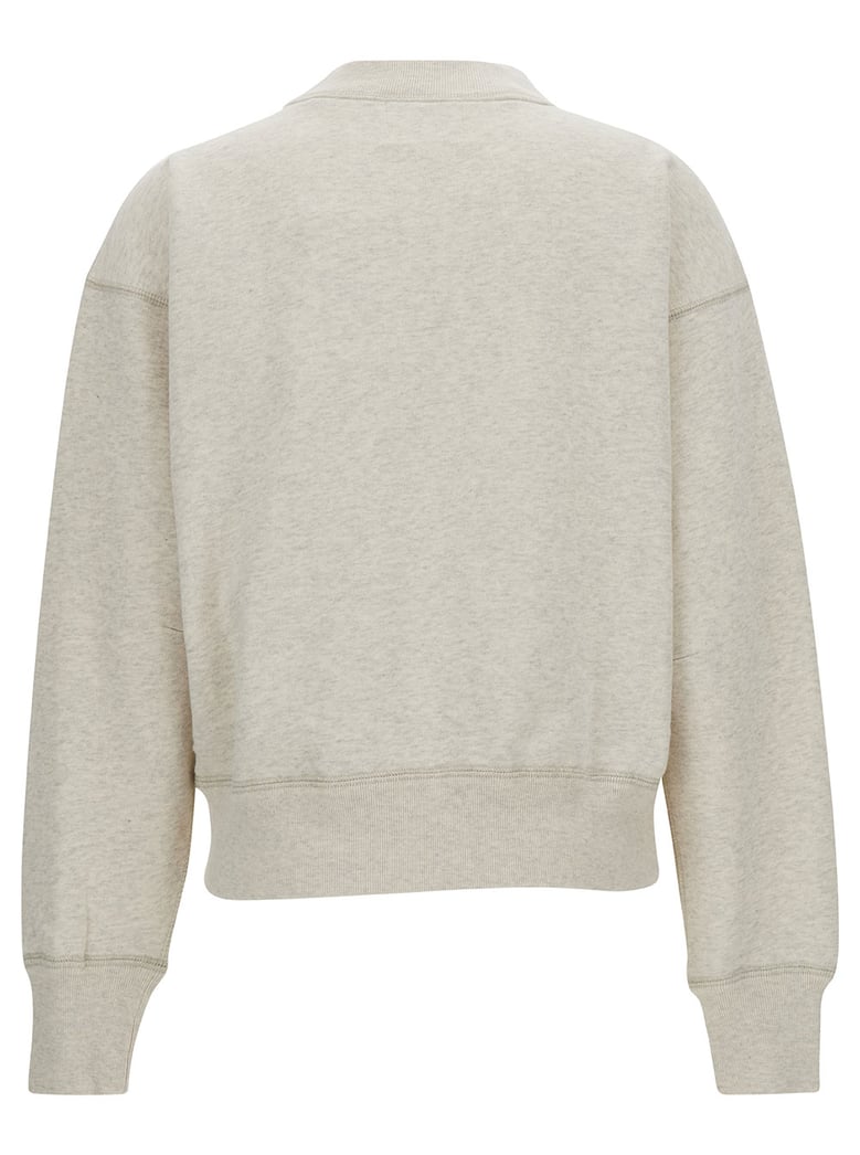 beige high neck sweatshirt with logo print by Selfnex