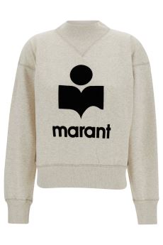 beige high neck sweatshirt with logo print by Selfnex