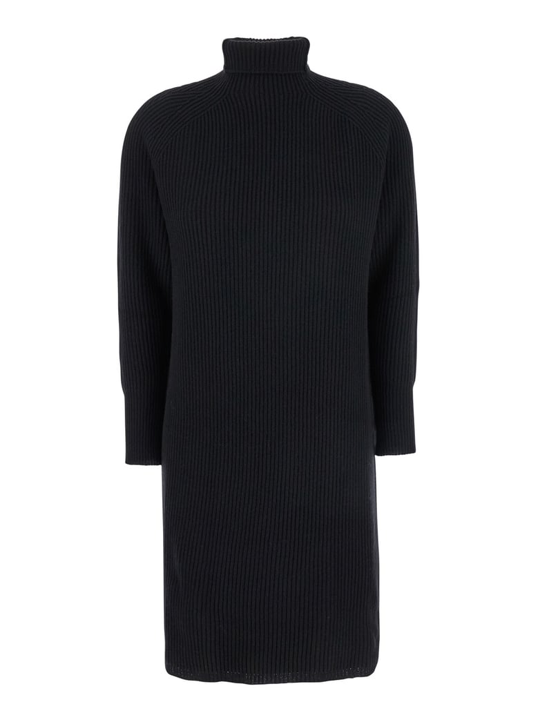 ribbed long dress in cashmere by Selfnex