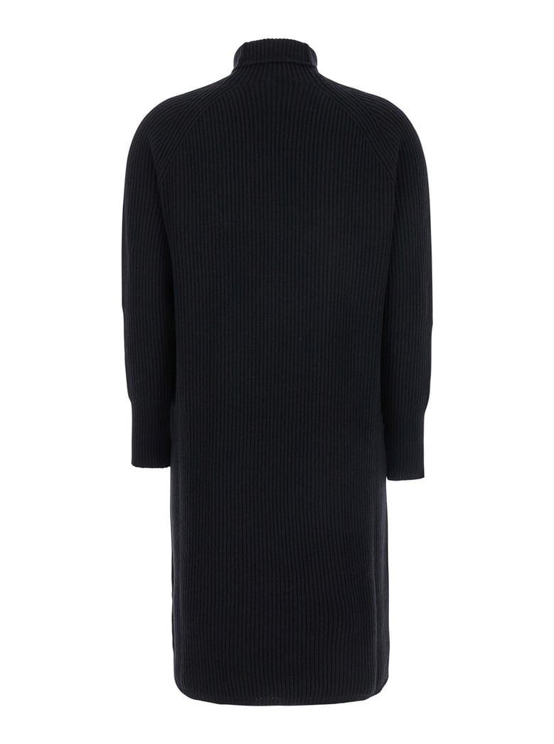 ribbed long dress in cashmere by Selfnex