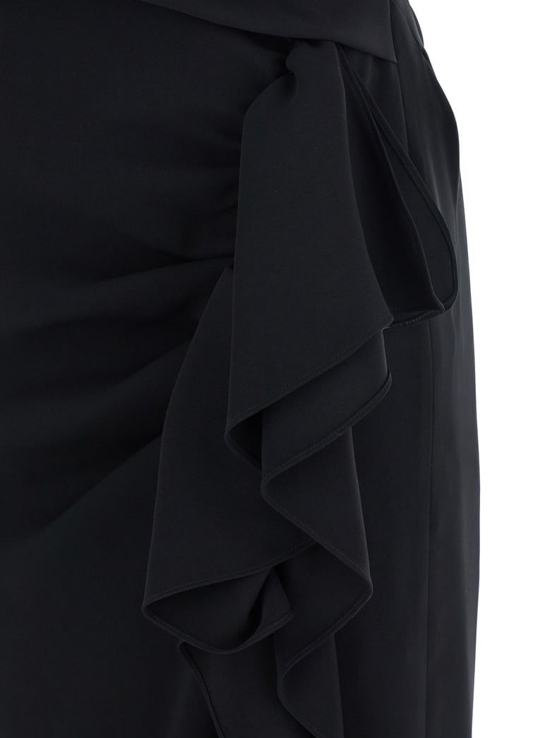 'aia' black dress with boat neckline by Selfnex