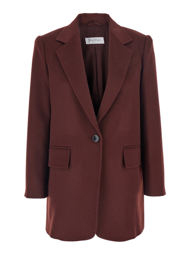 bordeaux single-breasted wool jacket by Selfnex