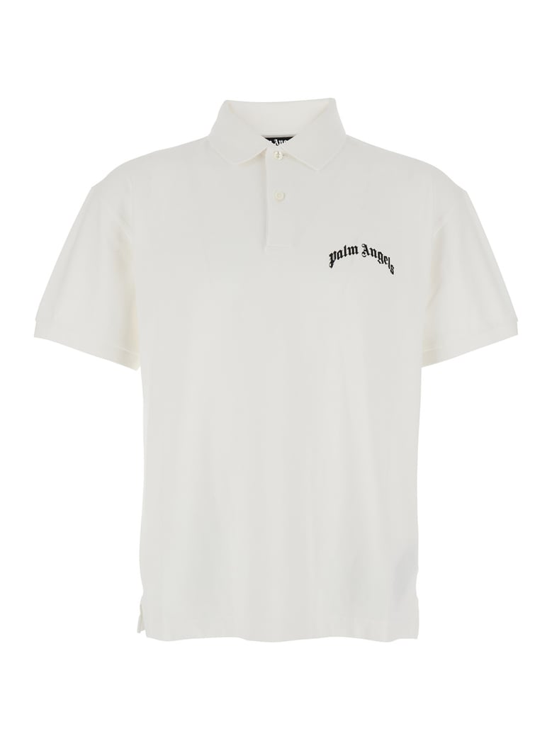 white polo shirt with logo detail by Selfnex