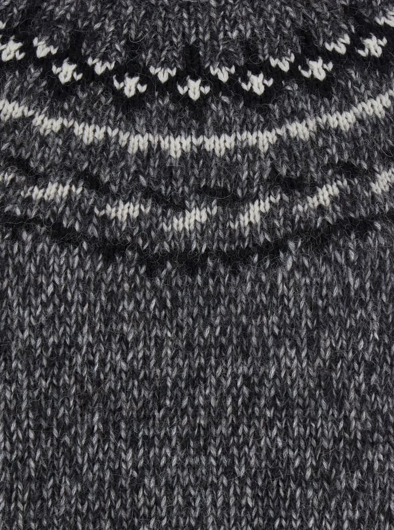 grey crewneck sweater in wool blend by Selfnex