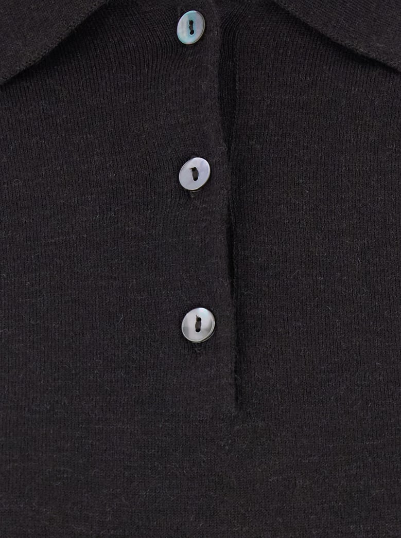 brown polo shirt with classic collar by Selfnex