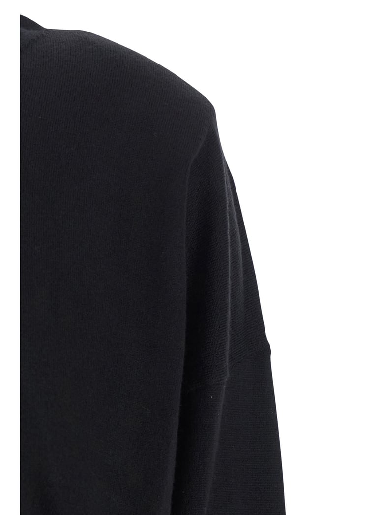 black dress with boat neck by Selfnex