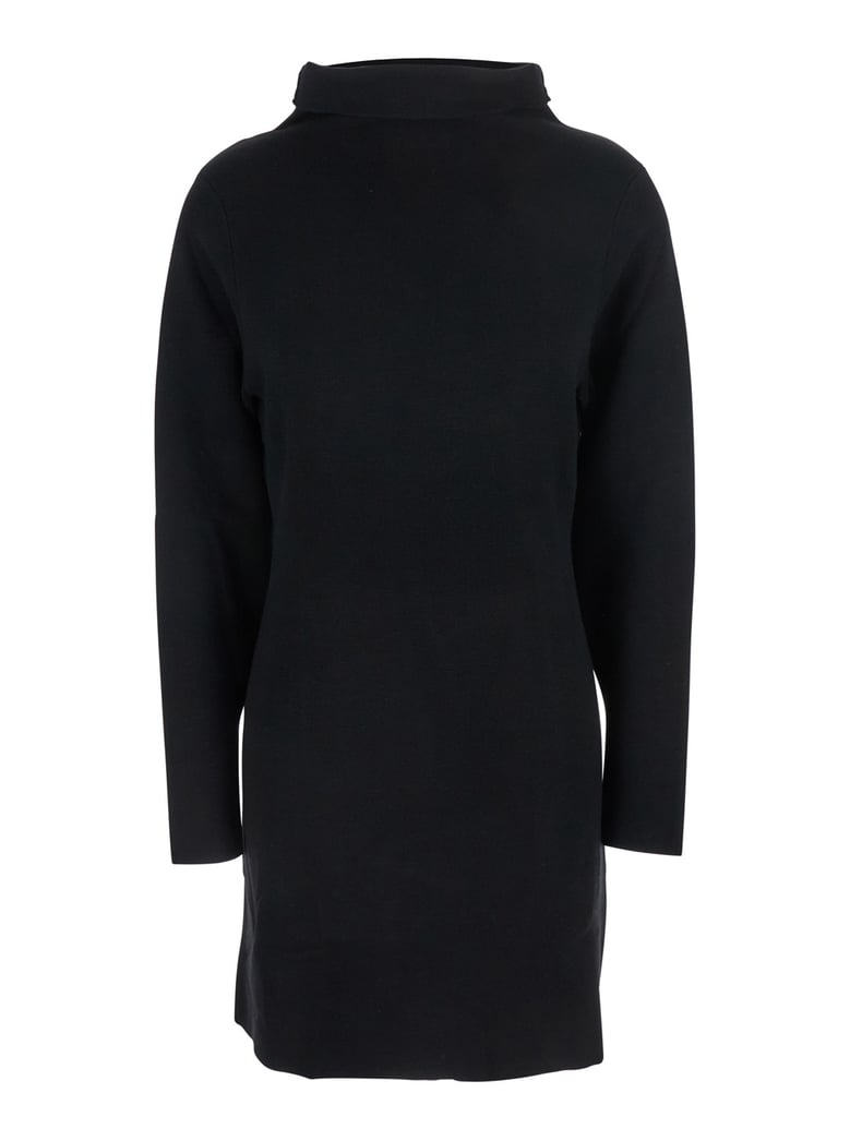 black turtleneck midi dress by Selfnex