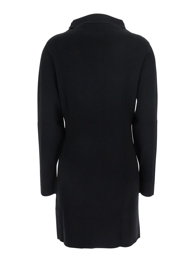 black turtleneck midi dress by Selfnex