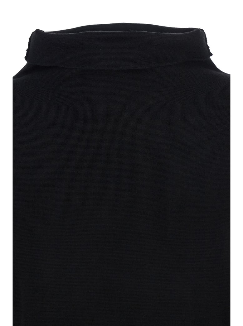 black turtleneck midi dress by Selfnex