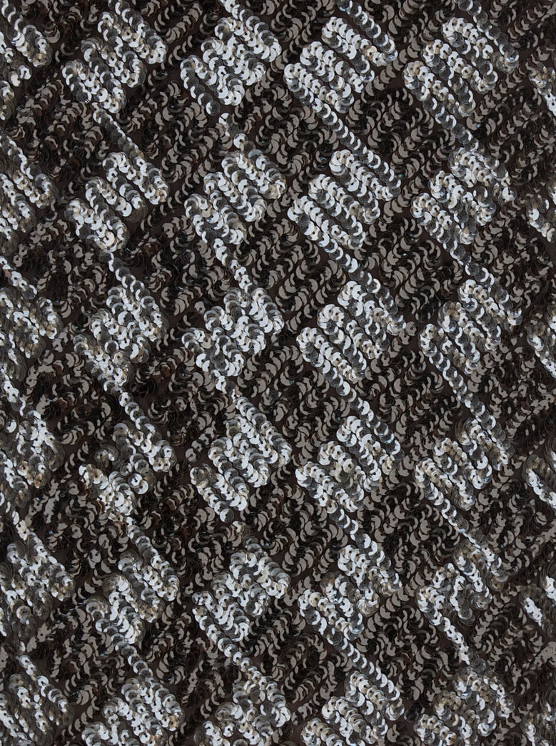 brown skirt with all-over sequins by Selfnex
