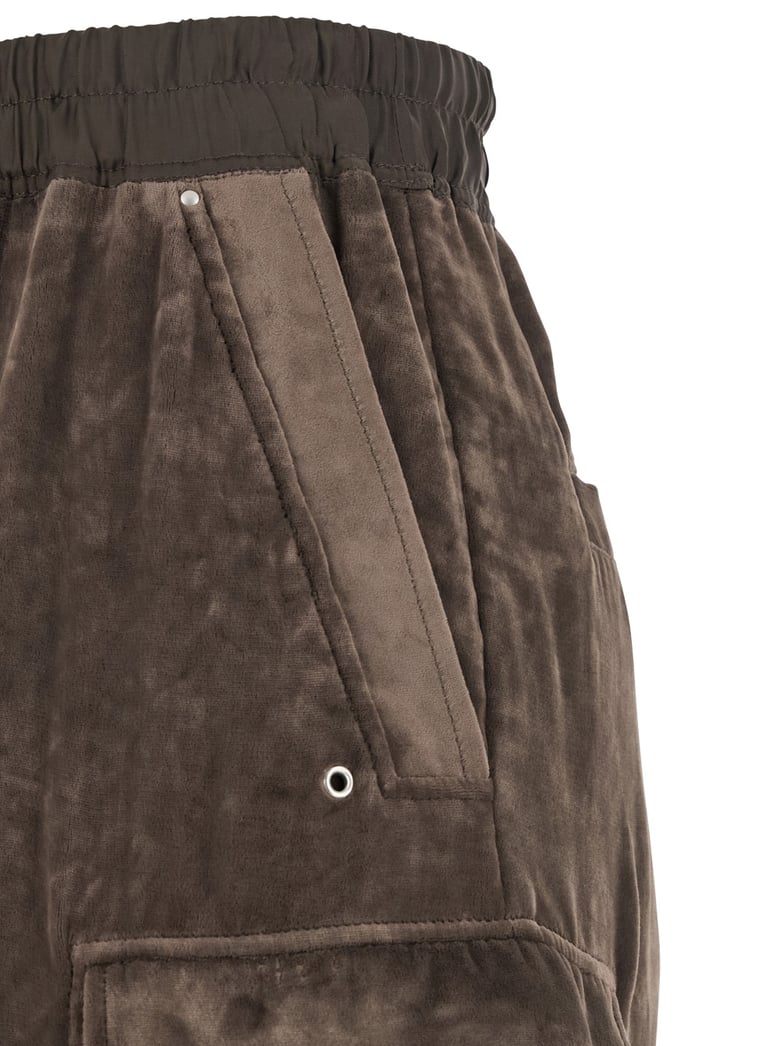 brown cargo pants with drawstring waist by Selfnex
