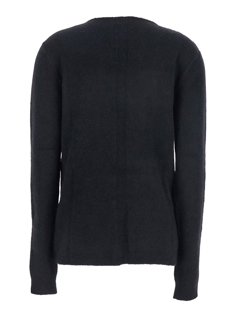 black sweater with cut-out details by Selfnex