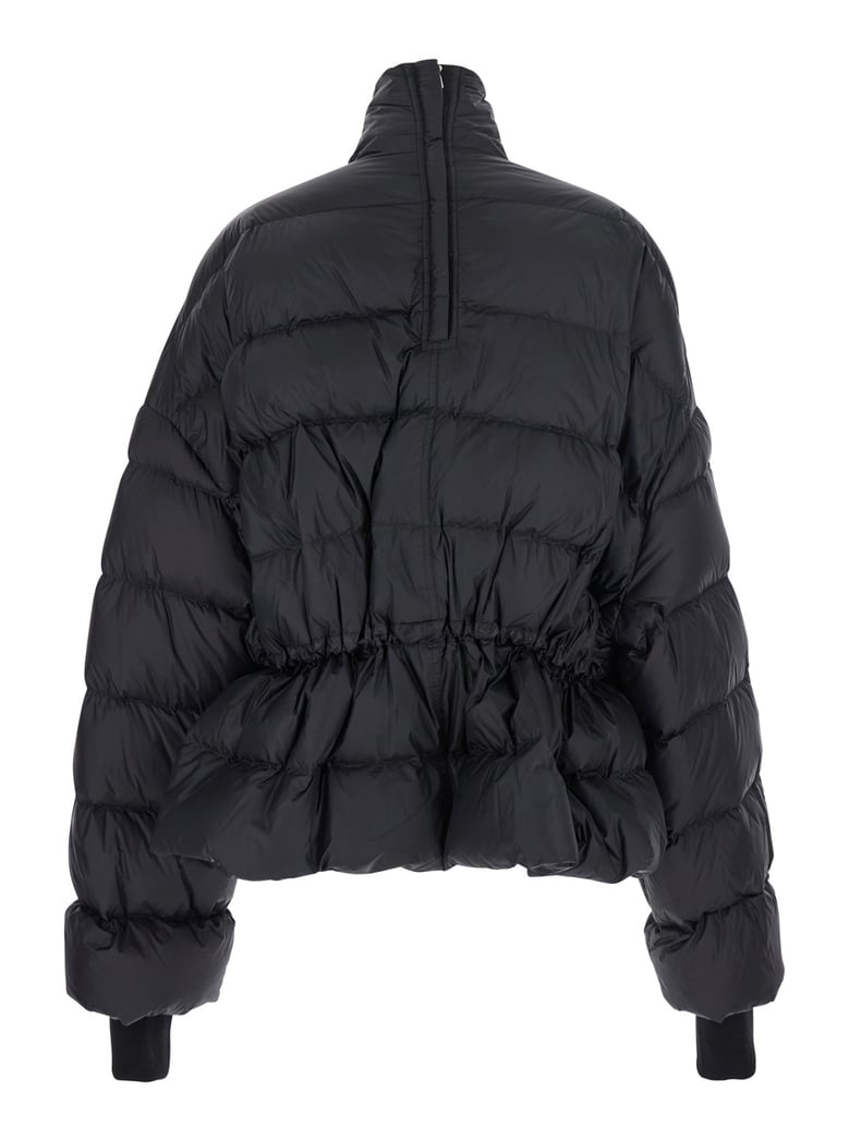 black down jacket with drawstring waist by Selfnex