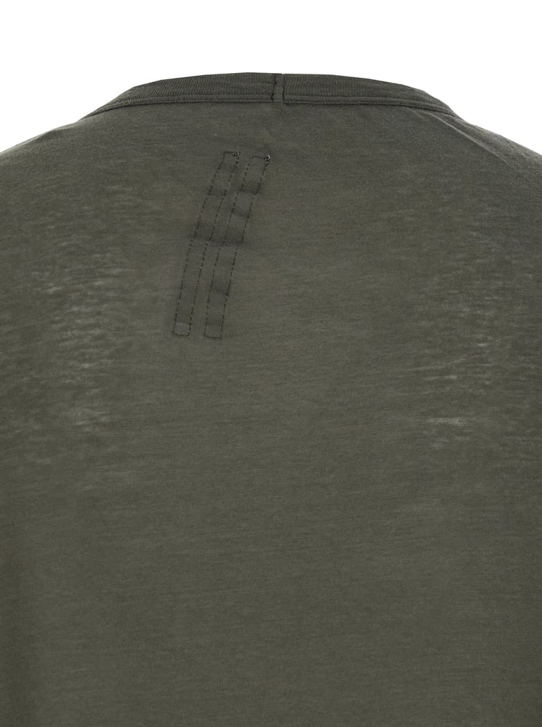 green crewneck t-shirt with rear stitching by Selfnex