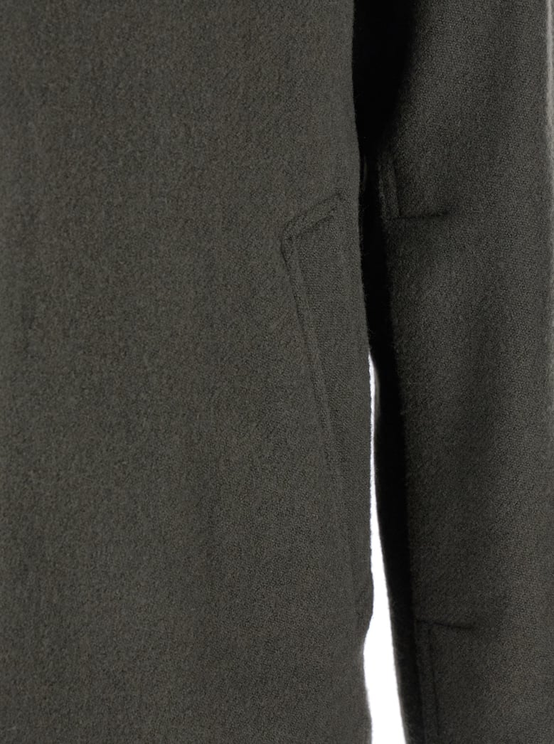green wool jacket with classic collar by Selfnex