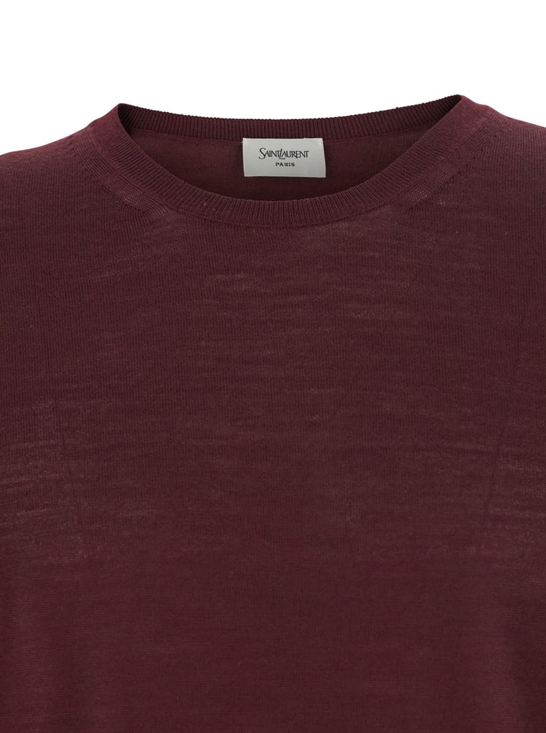 bordeaux crewneck sweater in cashmere by Selfnex