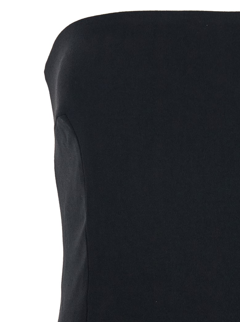 black long dress with bare shoulders by Selfnex
