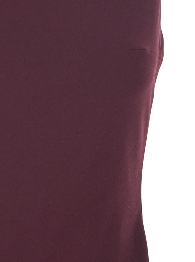 bordeaux long dress with square neckline by Selfnex