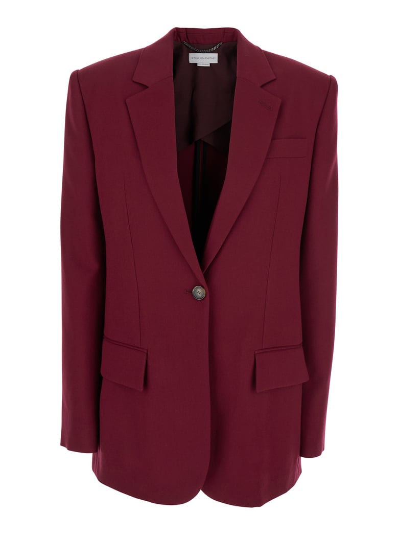 bordeaux single-breasted jacket with notched revers by Selfnex