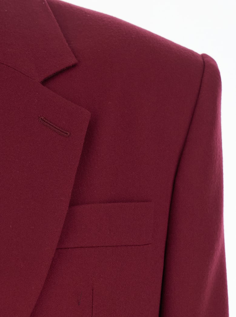 bordeaux single-breasted jacket with notched revers by Selfnex