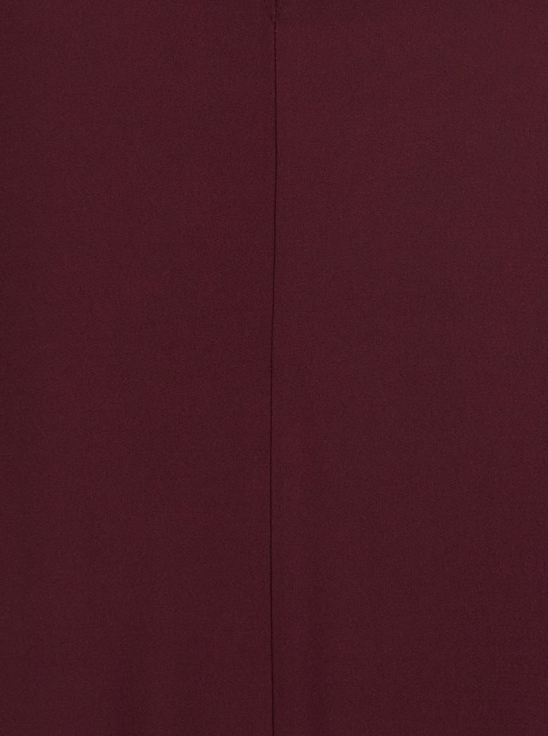 bordeaux midi dress with cape sleeves by Selfnex