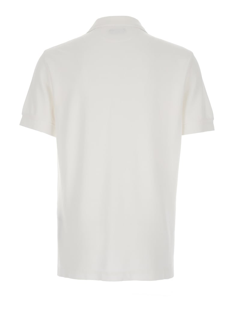 white polo shirt with classic collar by Selfnex