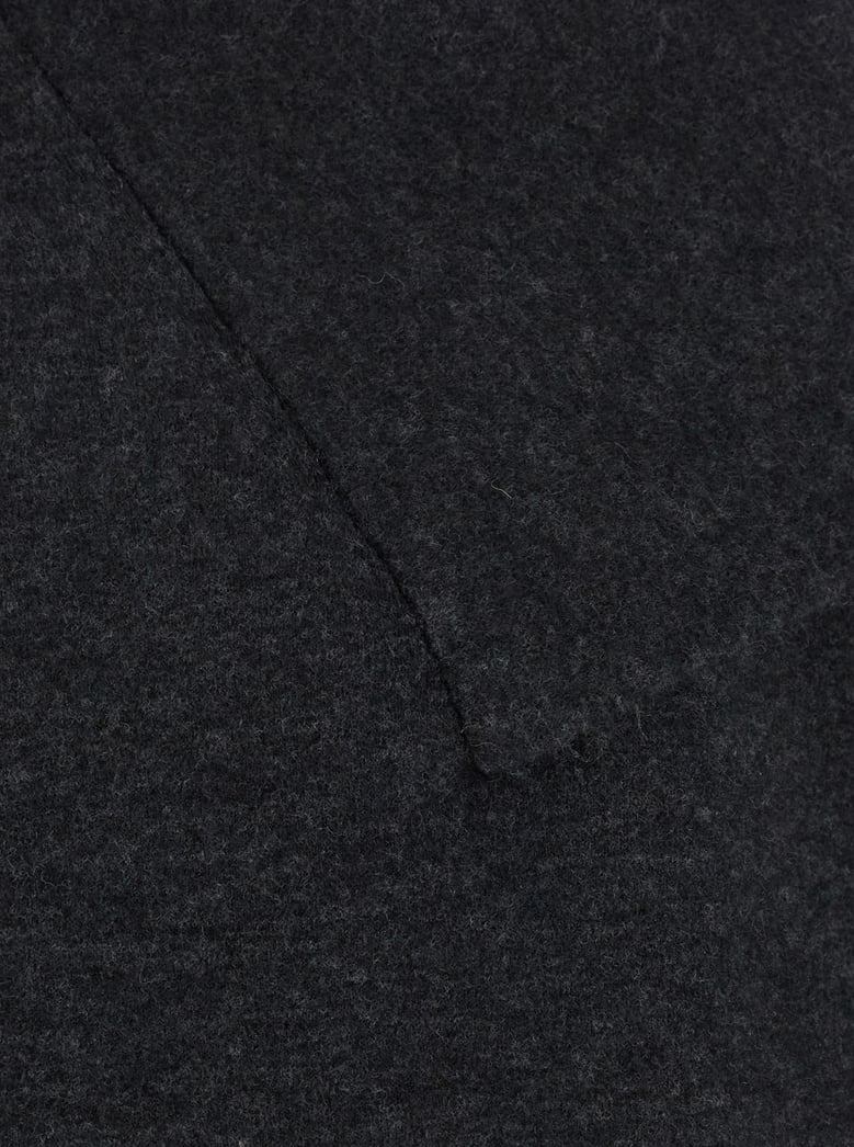 black draped sweater in tech fabric by Selfnex