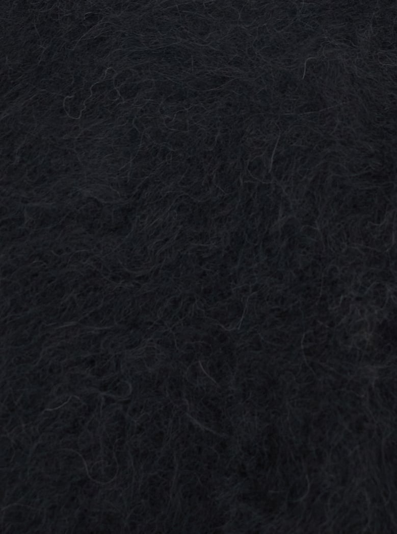 black crewneck sweater with wide sleeves by Selfnex